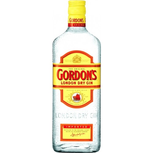 La bottiglia di Gordon's prima del redesign del 2002
