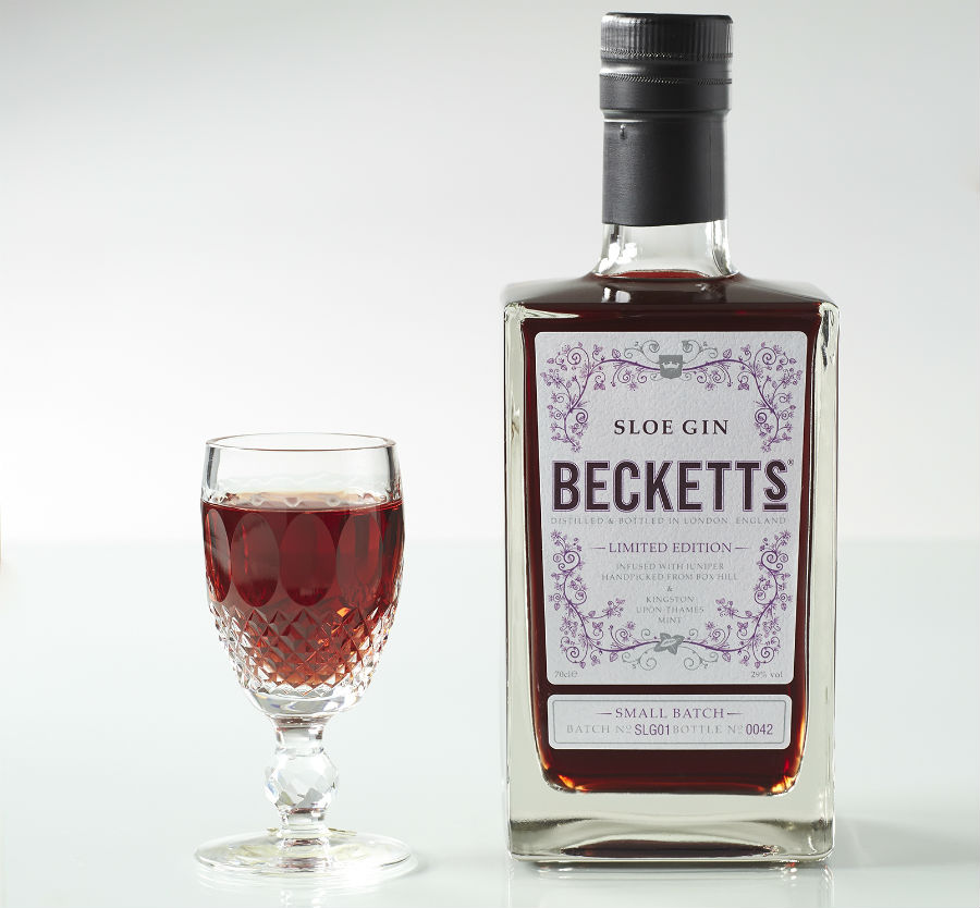 La bottiglia di Beckett's Sloe Gin